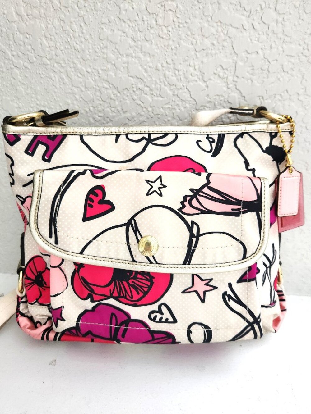 Coach Poppy Kyra Floral Shoulder Bag Purse